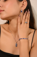 Vintage Tanzanite Diamond Prong Set Dangle Drop Earring Wedding Tanzanite Earring For Bridal