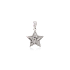 Star Diamond Pendant White Gold Diamond Pendant For Wedding Fine Jewelry