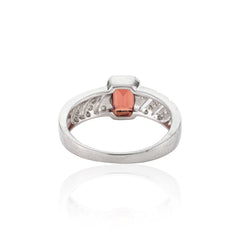 925 Sterling Silver Garnet Gemstone Ring For Wedding Anniversary Gift