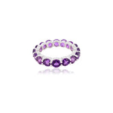 925 Sterling Silver Amethyst Gemstone Full Eternity Band Ring For Anniversary Gifts