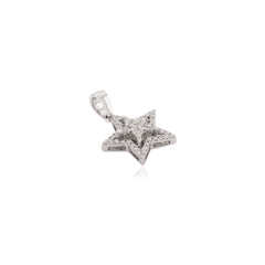 Star Diamond Pendant White Gold Diamond Pendant For Wedding Fine Jewelry